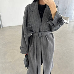 ÇİZGİLİ OVERSİZE KABAN